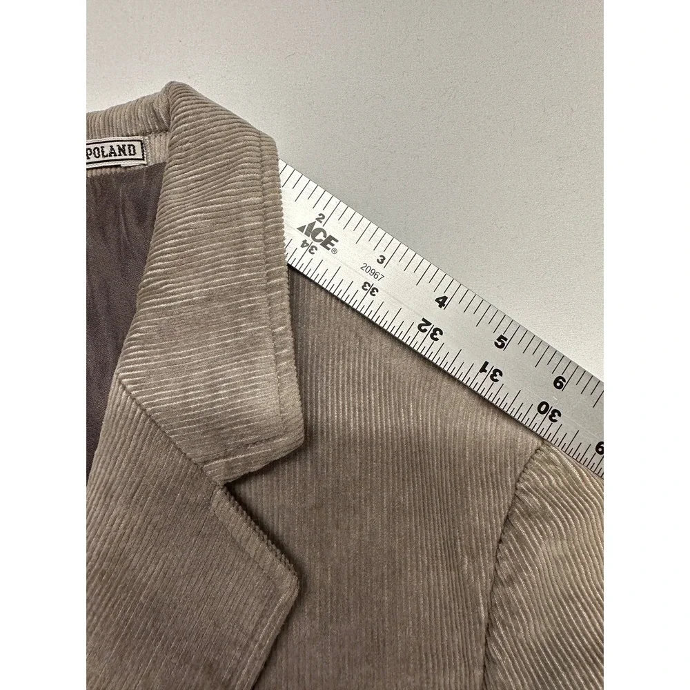 Vintage Brad Whitney Corduroy Blazer Mens 40L Tan Elbow Patches Retro Sport Coat